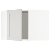 SEKTION Gabinete de pared de esquina, blanco/Lerhyttan gris claro, 26x15x20 "