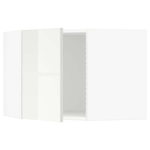 SEKTION Gabinete de pared de esquina, blanco/Ringhult blanco, 26x15x20 "