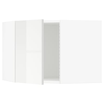 SEKTION Gabinete de pared de esquina, blanco/Ringhult blanco, 26x15x20 "
