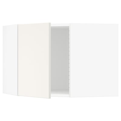 SEKTION Gabinete de pared de esquina, blanco/Veddinge blanco, 26x15x20 "