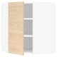 SEKTION Gabinete de pared esquina+estantes, blanco/Askersund efecto de fresno claro, 26x15x30 "