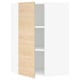 SEKTION Gabinete de pared esquina+estantes, blanco/Askersund efecto de fresno claro, 26x15x40 "