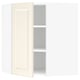 SEKTION Gabinete de pared esquina+estantes, blanco/Bodbyn color hueso, 26x15x30 "