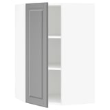 SEKTION Gabinete de pared esquina+estantes, blanco/Bodbyn gris, 26x15x40 "