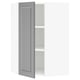 SEKTION Gabinete de pared esquina+estantes, blanco/Bodbyn gris, 26x15x40 "