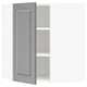SEKTION Gabinete de pared esquina+estantes, blanco/Bodbyn gris, 26x15x30 "