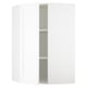 SEKTION Gabinete de pared esquina+estantes, blanco Enköping/blanco efecto madera, 26x15x40 "
