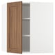 SEKTION Gabinete de pared esquina+estantes, blanco Enköping/marrón efecto de nogal, 26x15x30 "
