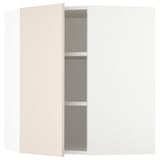 SEKTION Gabinete de pared esquina+estantes, blanco/Havstorp beige, 26x15x30 "