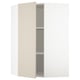 SEKTION Gabinete de pared esquina+estantes, blanco/Havstorp beige, 26x15x40 "