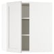 SEKTION Gabinete de pared esquina+estantes, blanco/Lerhyttan gris claro, 26x15x30 "