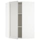 SEKTION Gabinete de pared esquina+estantes, blanco/Lerhyttan gris claro, 26x15x40 "