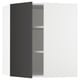 SEKTION Gabinete de pared esquina+estantes, blanco/Nickebo antracita mate, 26x15x30 "