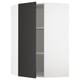 SEKTION Gabinete de pared esquina+estantes, blanco/Nickebo antracita mate, 26x15x40 "