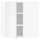SEKTION Gabinete de pared esquina+estantes, blanco/Ringhult blanco, 26x15x30 "