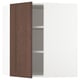 SEKTION Gabinete de pared esquina+estantes, blanco/Sinarp marrón, 26x15x30 "