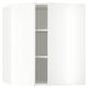 SEKTION Gabinete de pared esquina+estantes, blanco/Vallstena blanco, 26x15x30 "