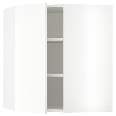 SEKTION Gabinete de pared esquina+estantes, blanco/Vallstena blanco, 26x15x30 "