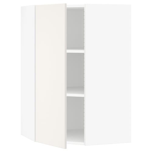SEKTION Gabinete de pared esquina+estantes, blanco/Veddinge blanco, 26x15x40 "