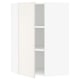 SEKTION Gabinete de pared esquina+estantes, blanco/Veddinge blanco, 26x15x40 "