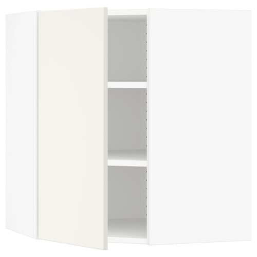 SEKTION Gabinete de pared esquina+estantes, blanco/Veddinge blanco, 26x15x30 "
