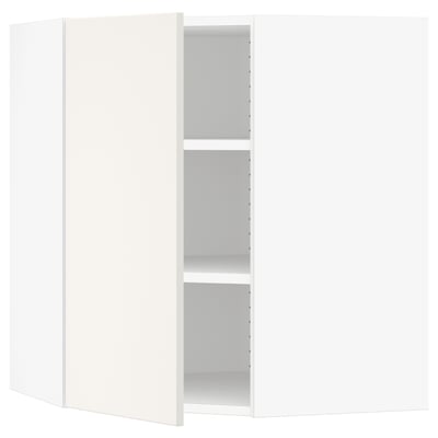 SEKTION Gabinete de pared esquina+estantes, blanco/Veddinge blanco, 26x15x30 "
