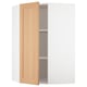 SEKTION Gabinete de pared esquina+estantes, blanco/Vedhamn roble, 26x15x40 "