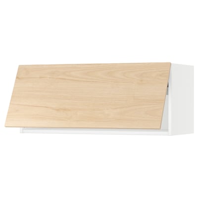 SEKTION Gabinete de pared horizontal, blanco/Askersund efecto de fresno claro, 36x15x15 "