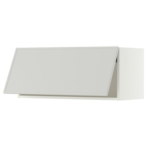 SEKTION Gabinete de pared horizontal, blanco/Aspudden gris claro, 36x15x15 "