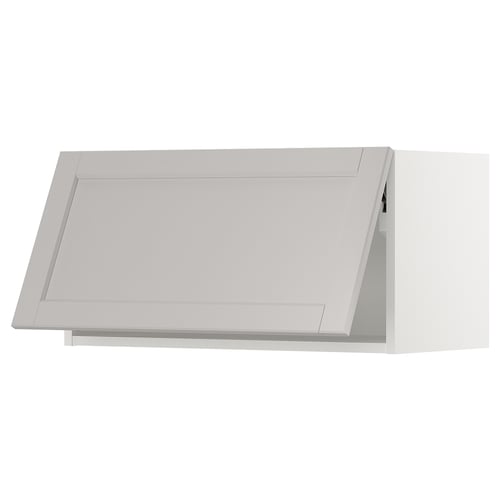 SEKTION Gabinete de pared horizontal, blanco/Lerhyttan gris claro, 30x15x15 "
