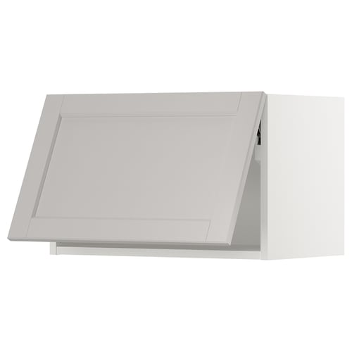 SEKTION Gabinete de pared horizontal, blanco/Lerhyttan gris claro, 24x15x15 "