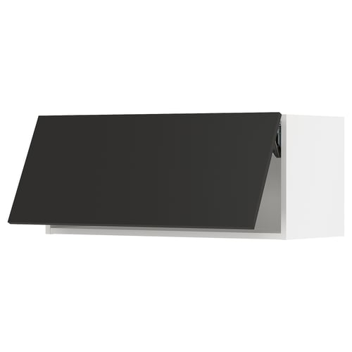 SEKTION Gabinete de pared horizontal, blanco/Nickebo antracita mate, 36x15x15 "