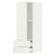 SEKTION Gabinete de pared+puerta/2 cajones, blanco/Vallstena blanco, 15x15x40 "