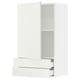 SEKTION Gabinete de pared+puerta/2 cajones, blanco/Vallstena blanco, 24x15x40 "
