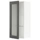 SEKTION Gabinete de pared+puerta de vidrio, blanco/Axstad gris oscuro, 18x15x40 "