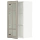 SEKTION Gabinete de pared+puerta de vidrio, blanco/Stensund beige, 15x15x30 "