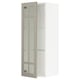 SEKTION Gabinete de pared+puerta de vidrio, blanco/Stensund beige, 15x15x40 "