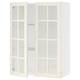 SEKTION Gabinete pared+2 puertas de vidrio, blanco/Bodbyn color hueso, 30x15x40 "