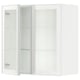 Opción: SEKTION Gabinete pared+2 puertas de vidrio, blanco/Hejsta vidrio transparente blanco, 30x15x30 "
