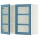 SEKTION Gabinete pared+2 puertas de vidrio, blanco/Lerhyttan azul, 36x15x30 "