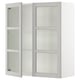 SEKTION Gabinete pared+2 puertas de vidrio, blanco/Lerhyttan gris claro, 36x15x40 "