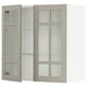 SEKTION Gabinete pared+2 puertas de vidrio, blanco/Stensund beige, 30x15x30 "