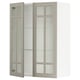SEKTION Gabinete pared+2 puertas de vidrio, blanco/Stensund beige, 30x15x40 "