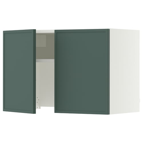 SEKTION Gabinete pared+camp extractora intg, blanco/Aspudden gris verdoso oscuro, 30x15x20 "