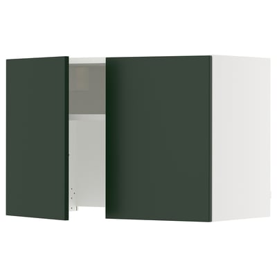 SEKTION Gabinete pared+camp extractora intg, blanco/Havstorp verde oscuro, 30x15x20 "