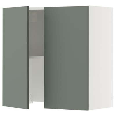 SEKTION Gabinete pared+camp extractora intg, blanco/Nickebo verde grisáceo mate, 30x15x30 "