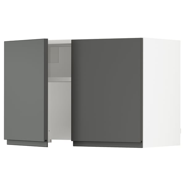 SEKTION Gabinete pared+camp extractora intg, blanco/Voxtorp gris oscuro, 30x15x20 "