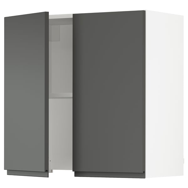 SEKTION Gabinete pared+camp extractora intg, blanco/Voxtorp gris oscuro, 30x15x30 "