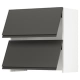SEKTION Gabinete pared+camp extractora intg, blanco/Voxtorp gris oscuro, 30x15x30 "