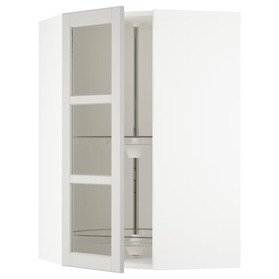 SEKTION Gabinete pared esq+stn gira/cjn vdr, blanco/Lerhyttan gris claro, 26x15x40 "